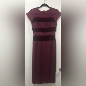 Kay Unger burgundy wedding guest dress NWOT